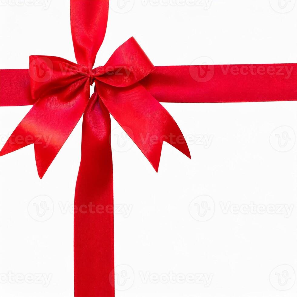 red ribbon bow photo