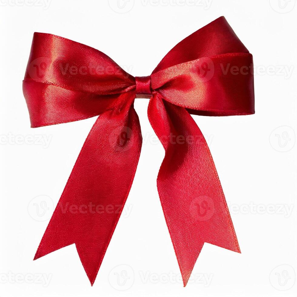 red ribbon bow photo