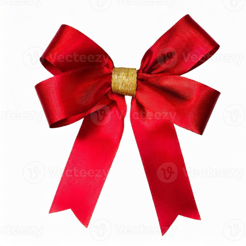 red ribbon bow photo