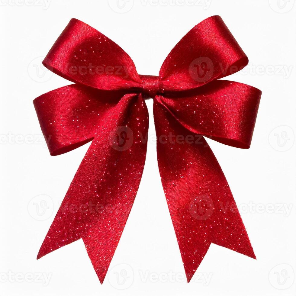 red ribbon bow photo