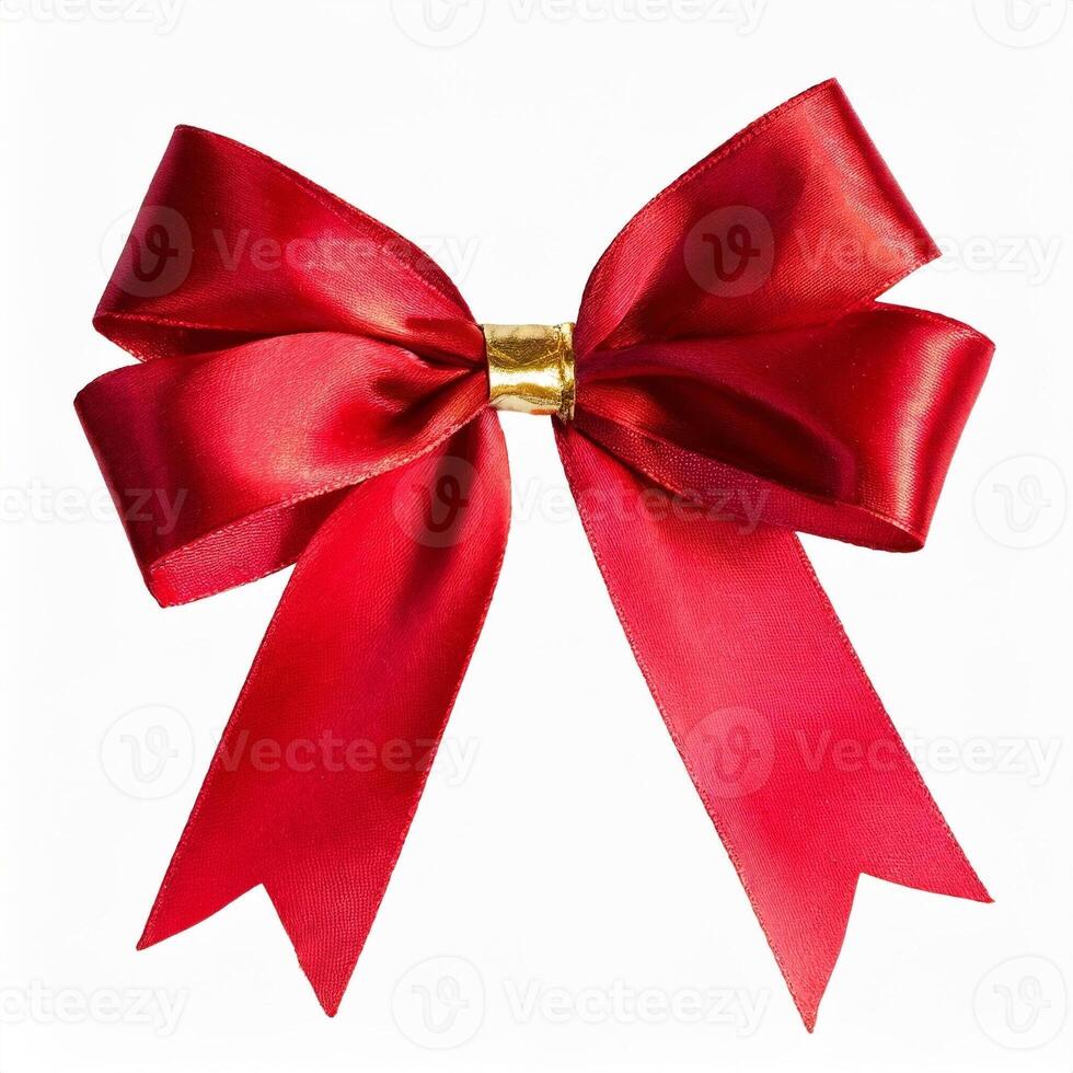 red ribbon bow photo