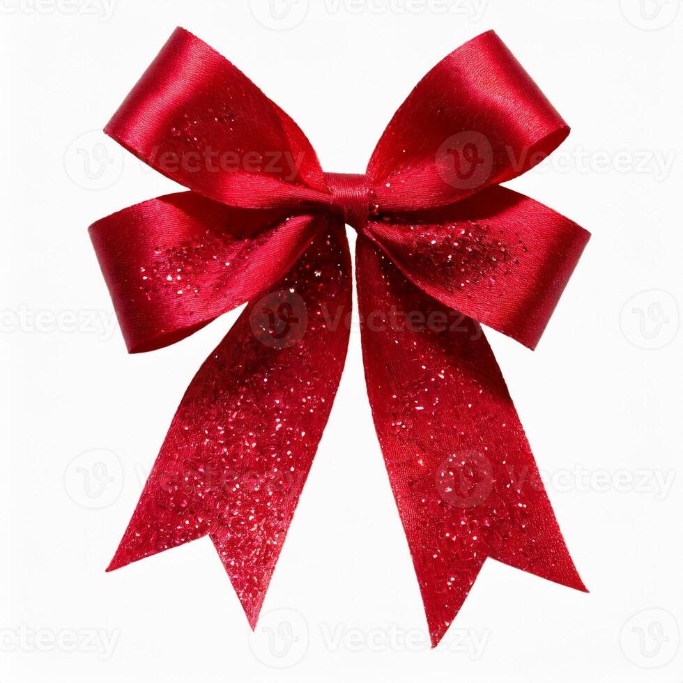 red ribbon bow photo