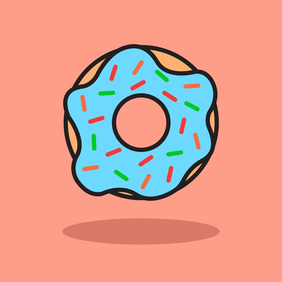 illustration Donut. design Doughnut. Donut Doughnut Cake Cartoon design illustration and icon for website, digital and print vector