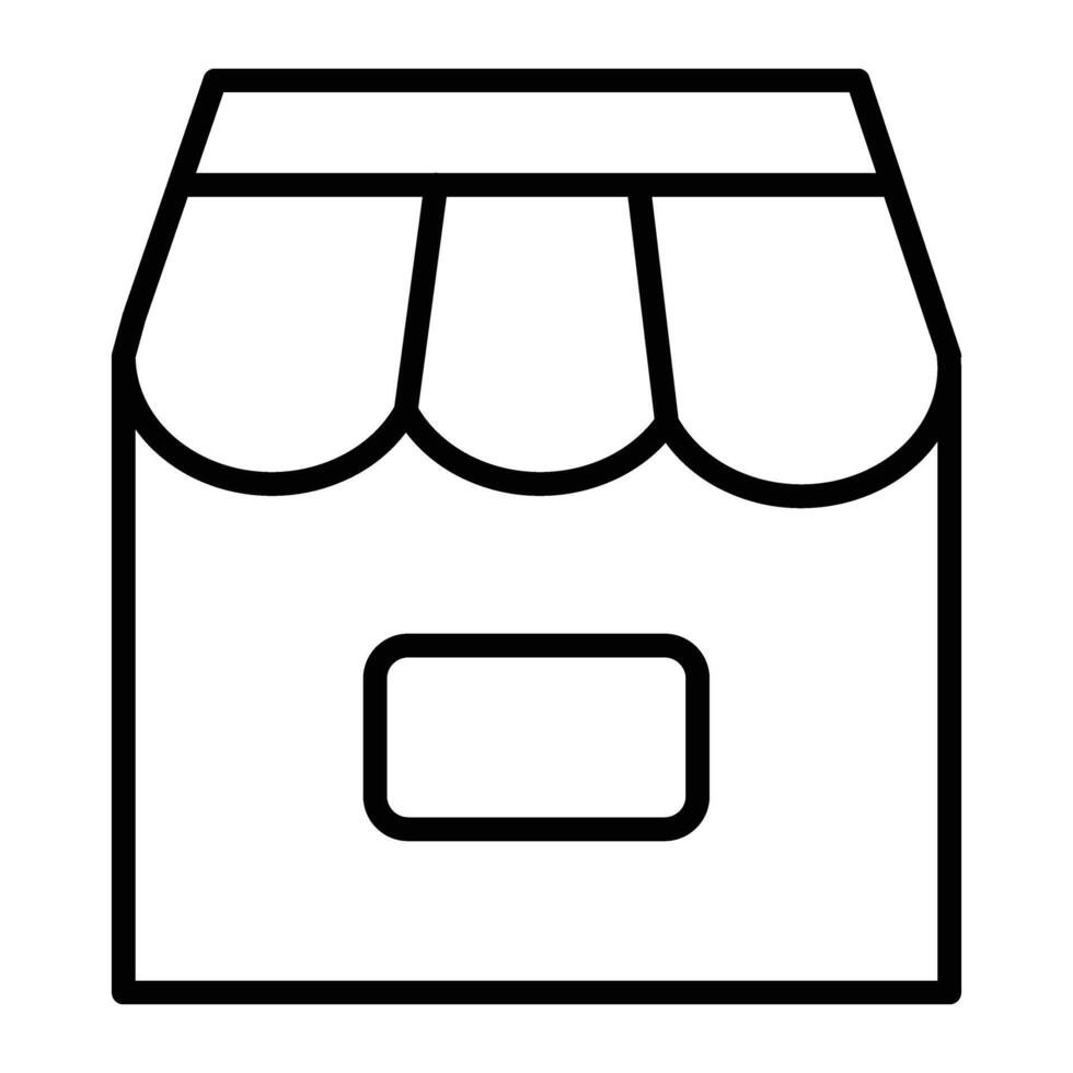 Marketplace Line Icon Design vector