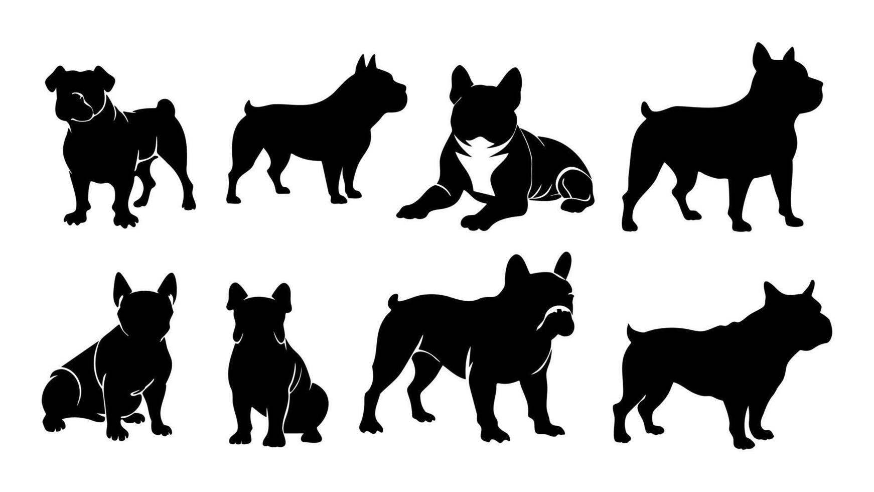 Silhouette of dog illustration vector