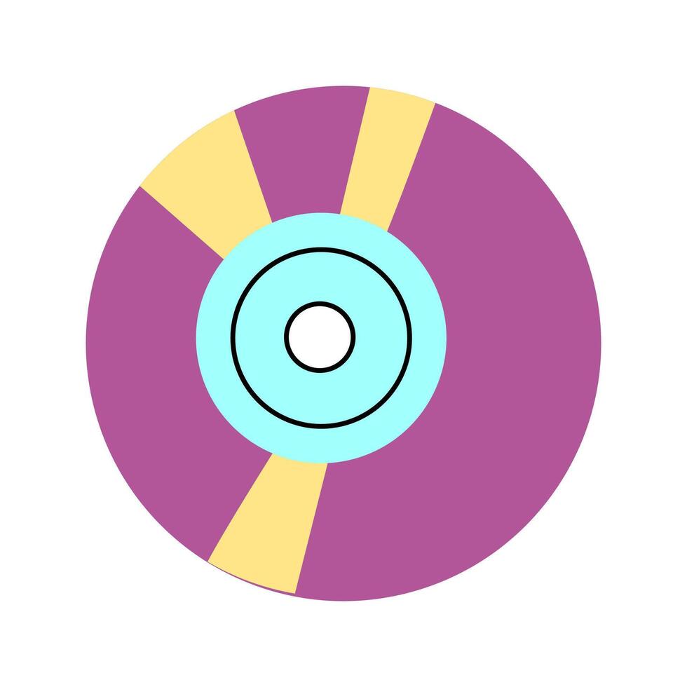 90s retro element disk or 80s, or y2k element, retro design vector