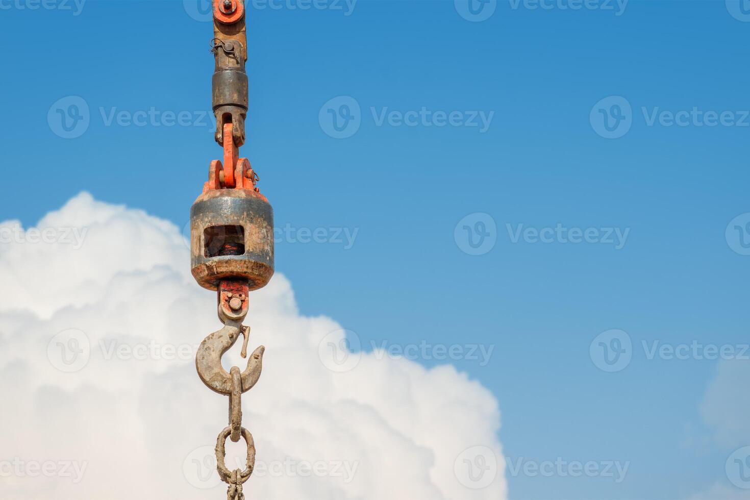 Construction crane With a blue sky background photo