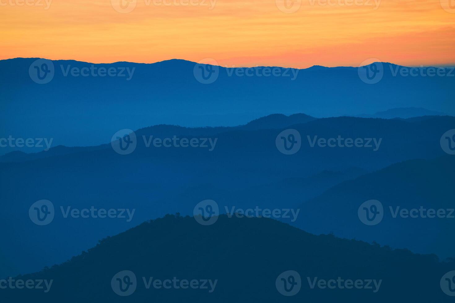 Mountain view in the morning. photo