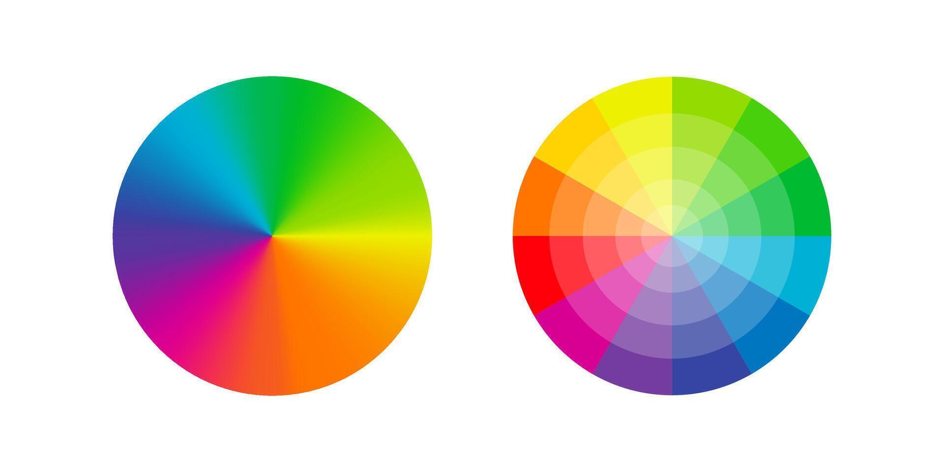 Color wheel. Color wheel guide. vector