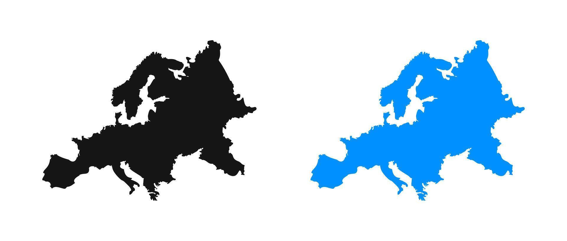 Europe continent. Europe Map. Europe shape vector