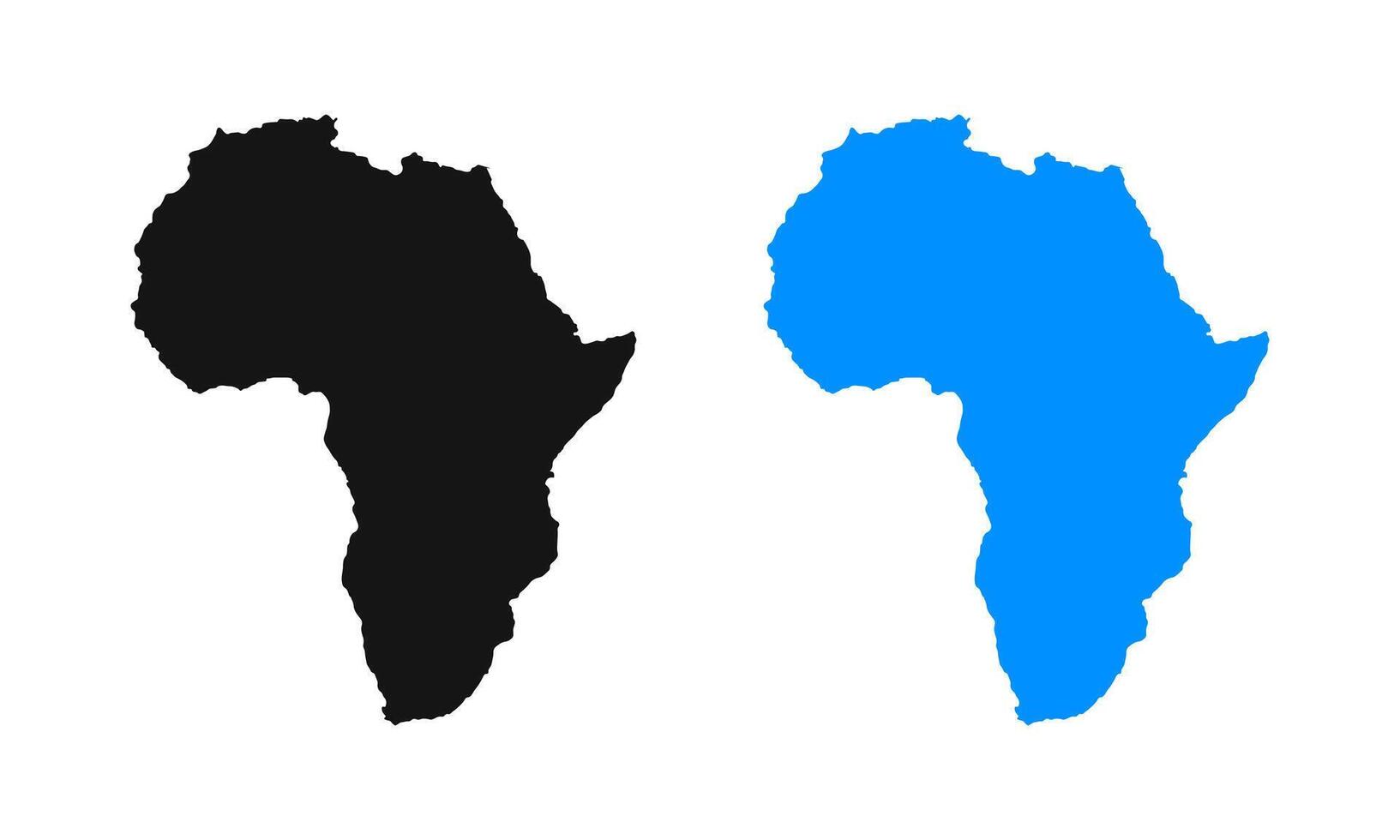 África continente. África mapa. África forma vector