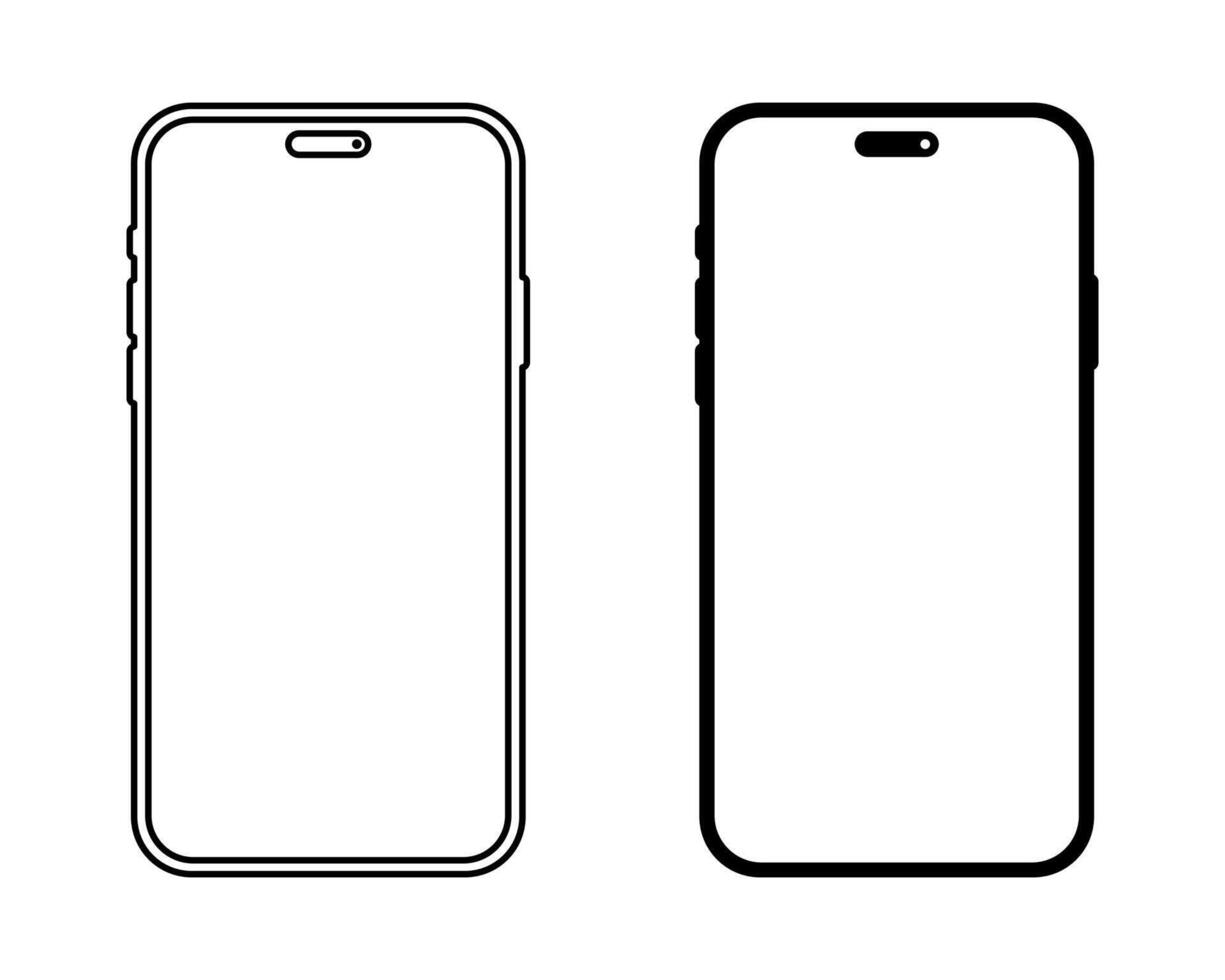 Smartphone illustration. Smartphone template. Smartphone screen vector