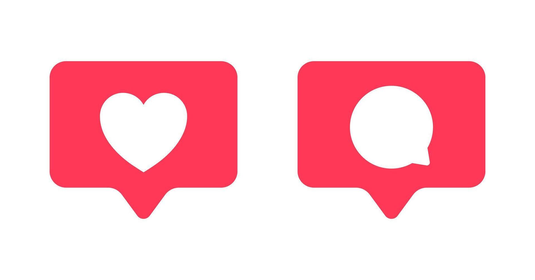 Like, comment icons. Social Media Icons. Social Media buttons. Like, comment buttons vector