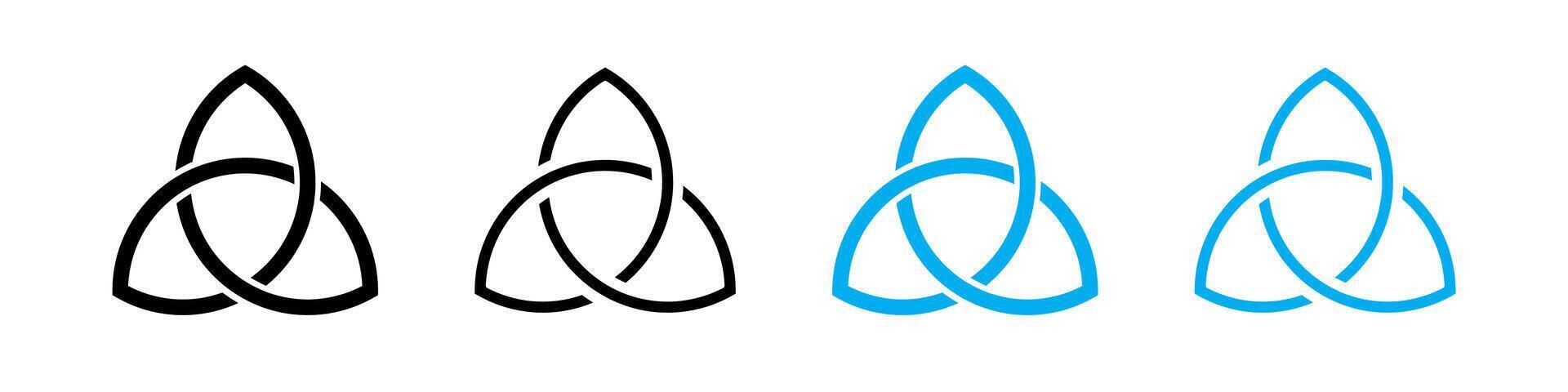Celtic knot icons. Celtic elements. Celtic trinity knots. Endless knots collection vector