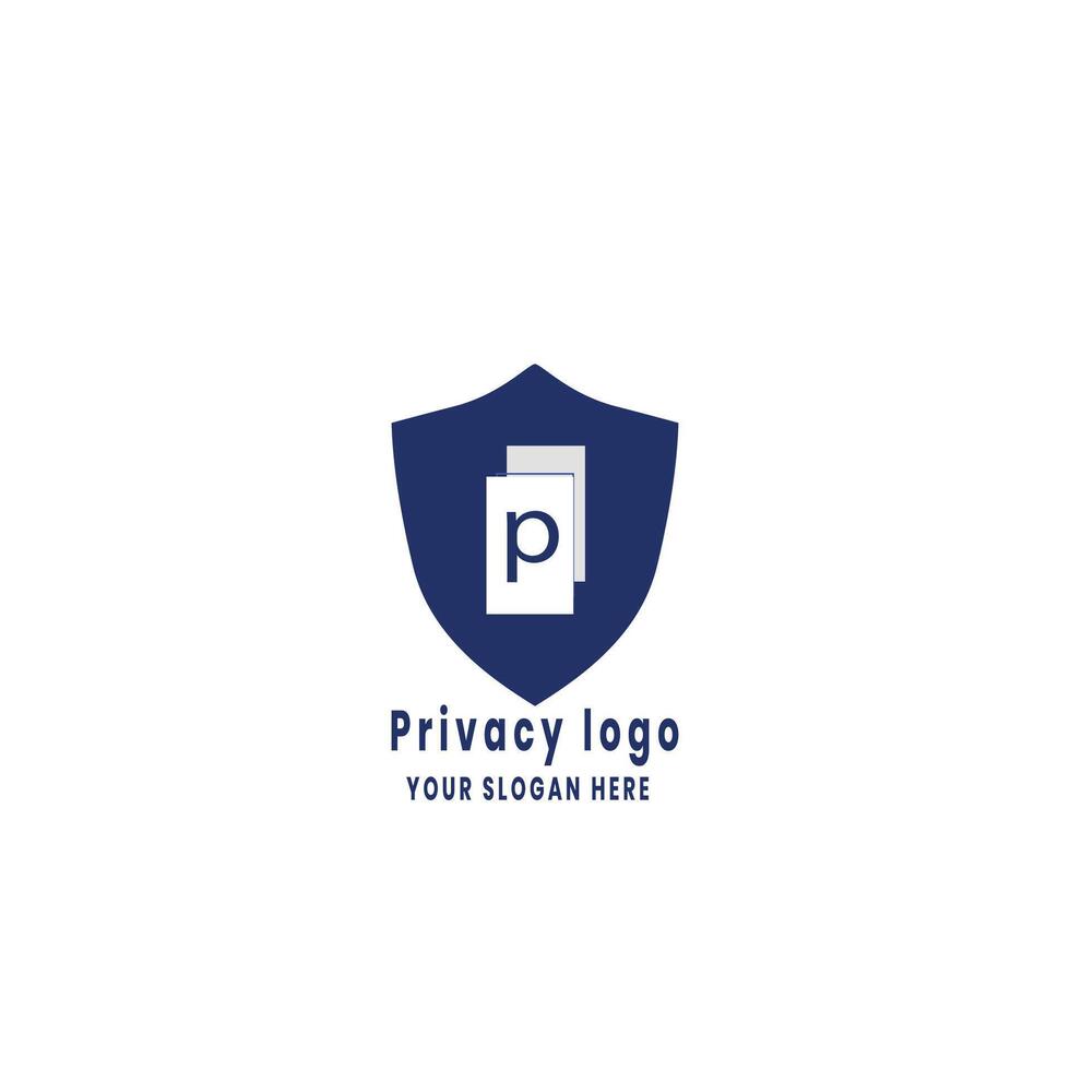 privacy logo design vector