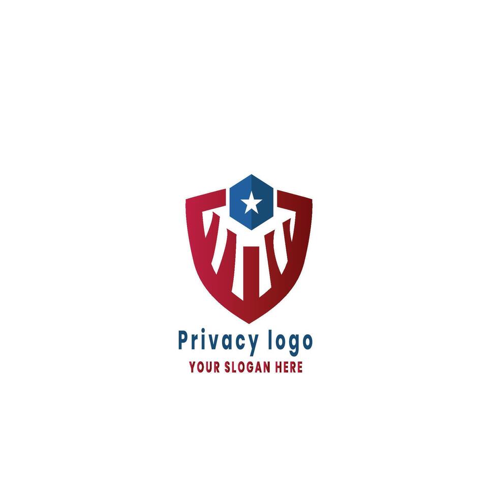 privacy logo design vector