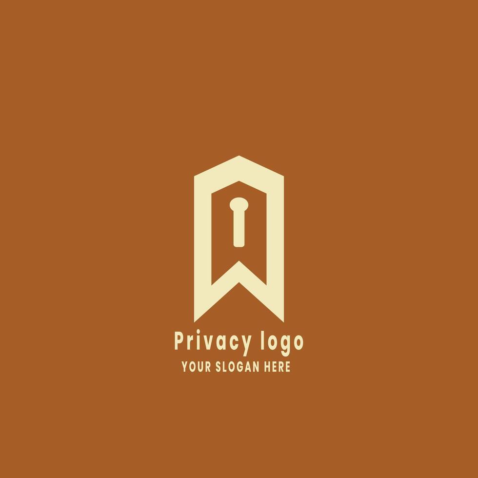 privacy logo design vector