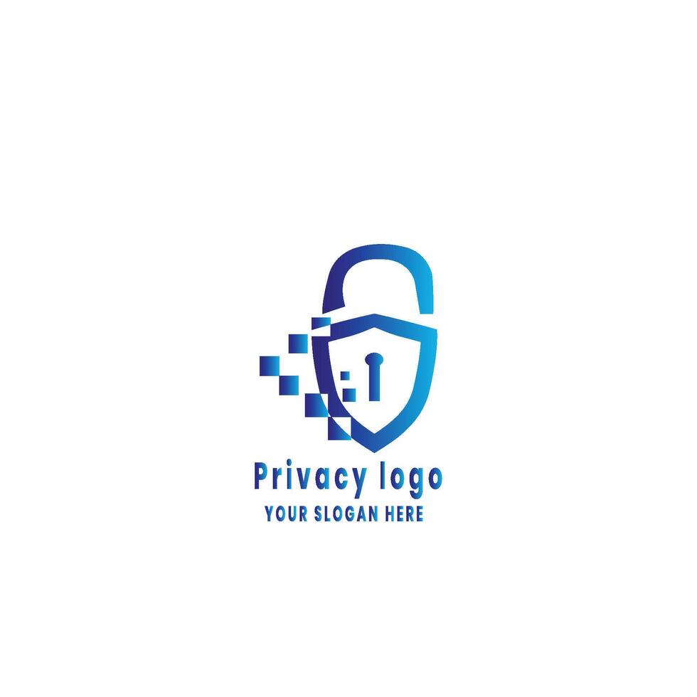 privacy logo design vector