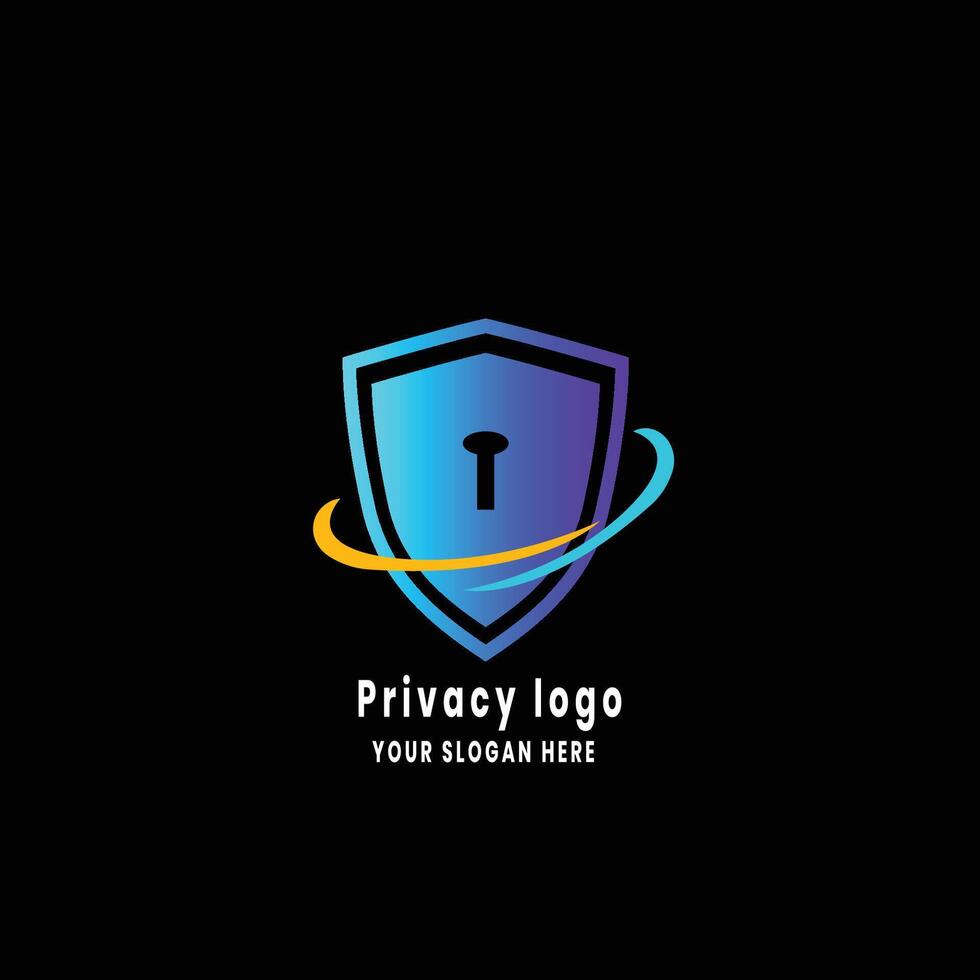 privacy logo design vector