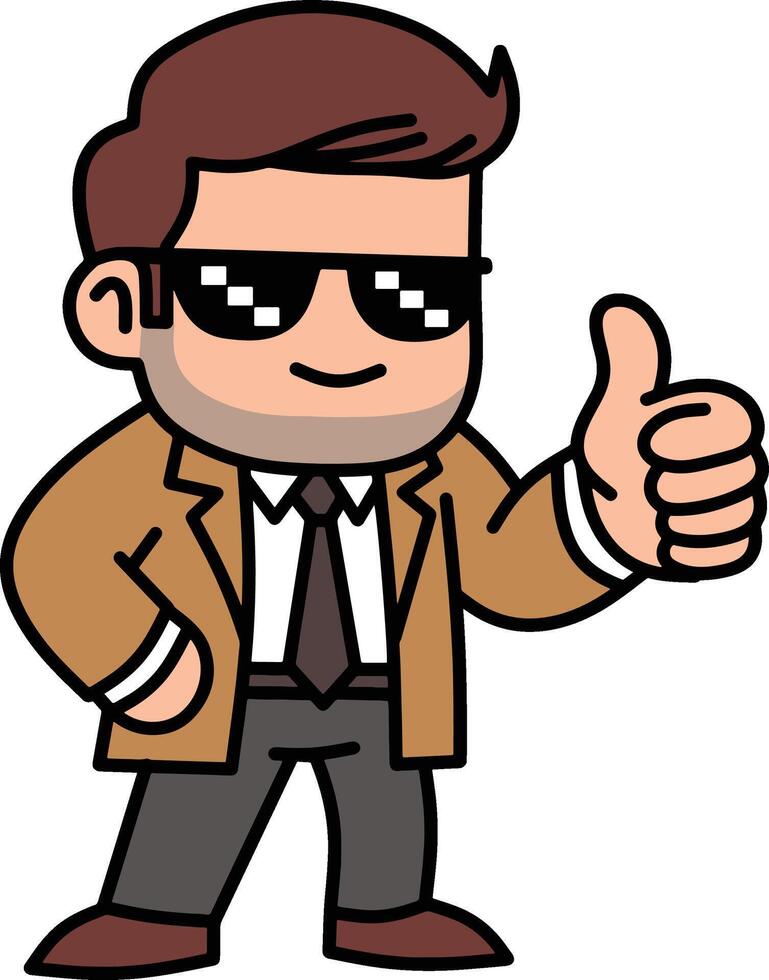 Cartoon funny meme illustration vector