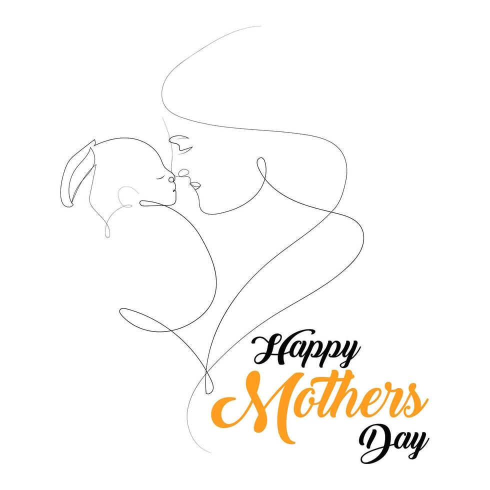 Happy mothers day send love message to the best mom vector