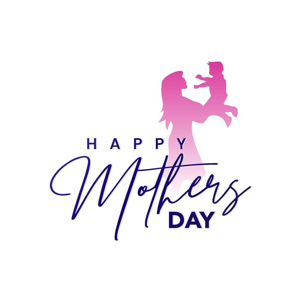 Happy mothers day send love message to the best mom vector