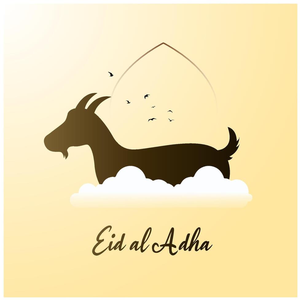 Eid Al Adha mubarak Islamic festival illustration vector