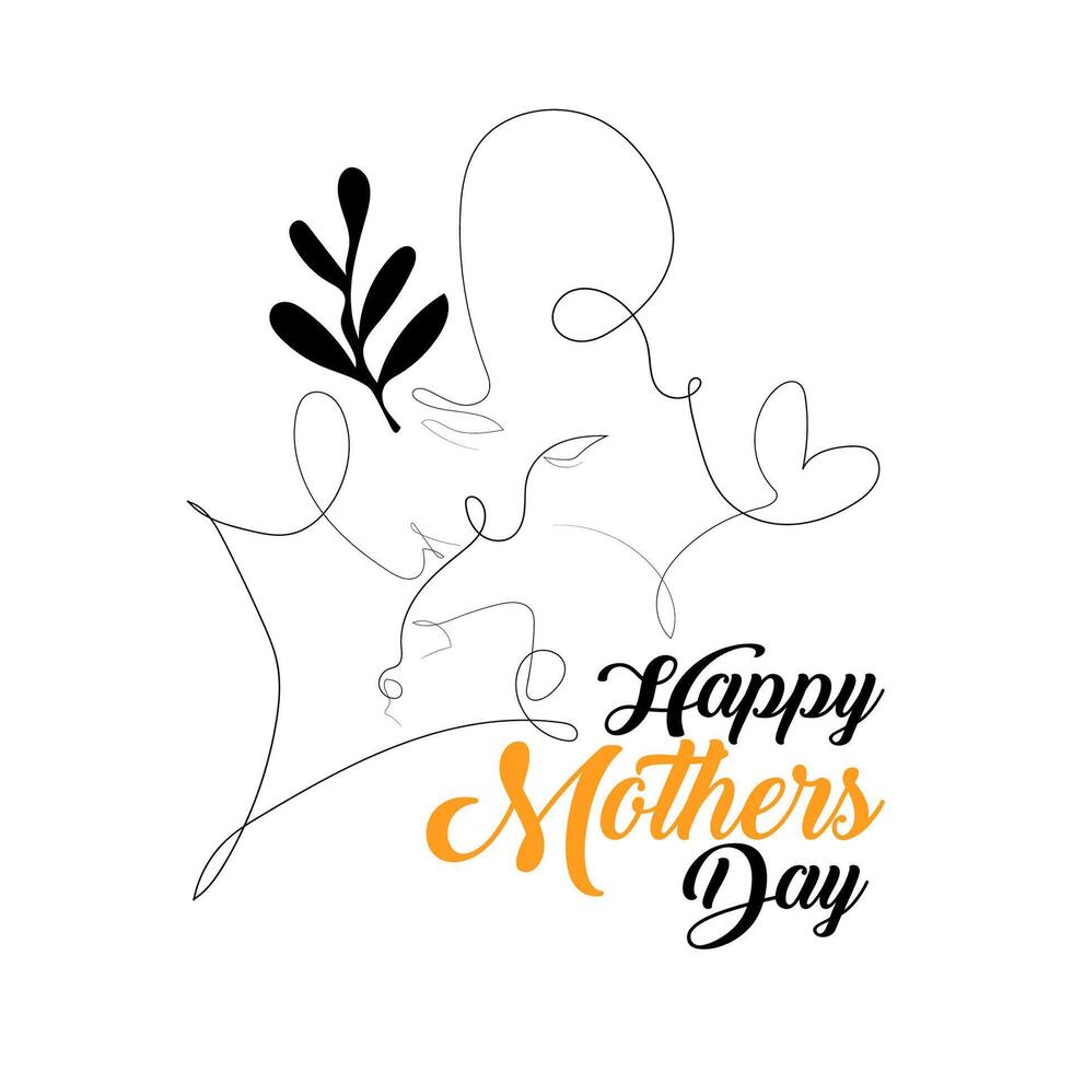 Happy mothers day send love message to the best mom vector