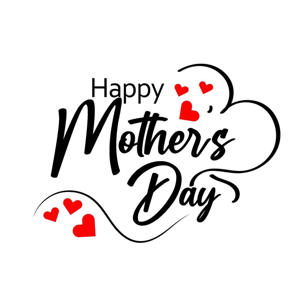 Happy mothers day send love message to the best mom vector
