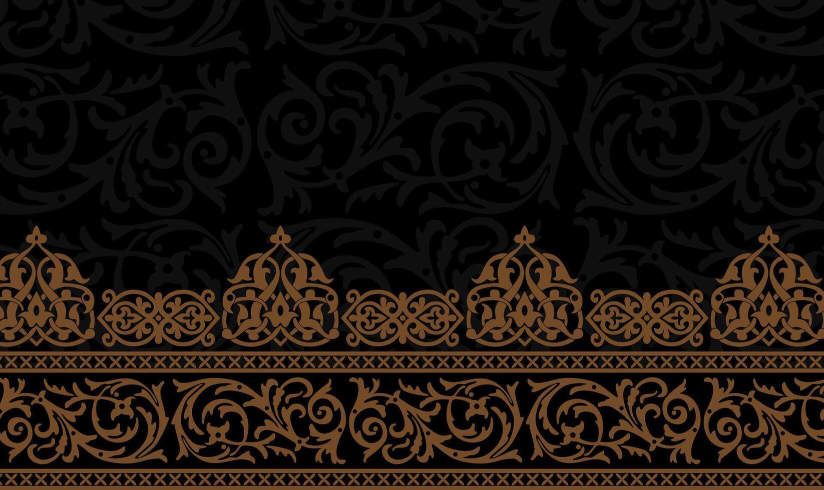 Black Design Batik Traditional Background vector