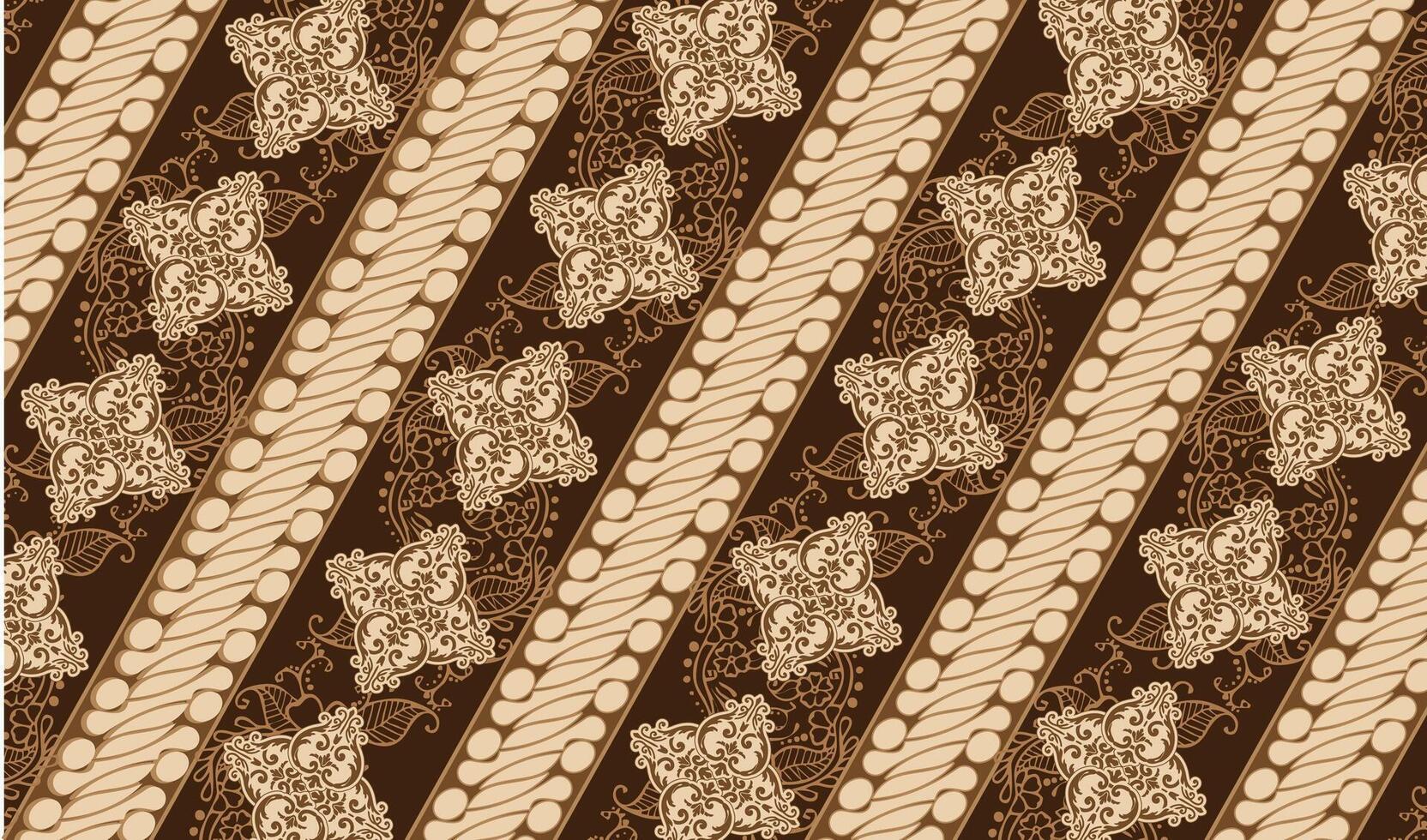 Javanese batik pattern background vector