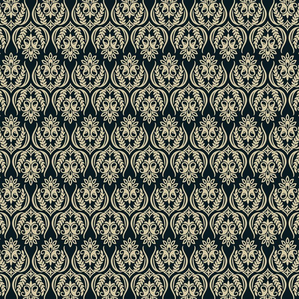 vintage background pattern blue and pale yellow vector