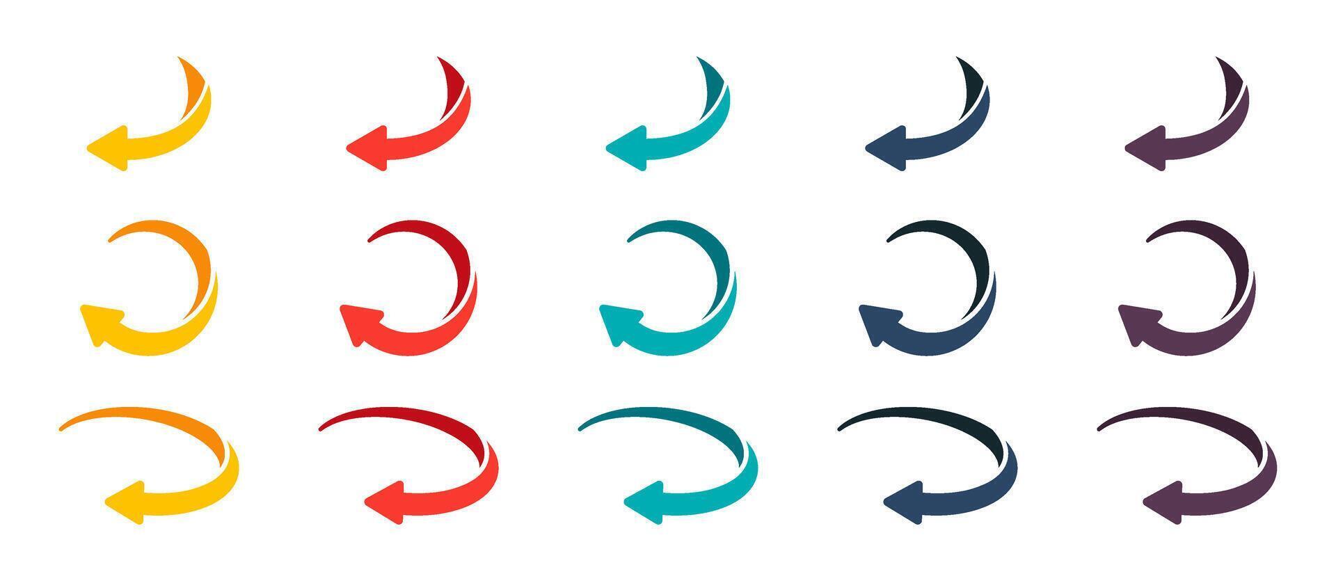 Arrow collection. Arrow cursor icons. Colored up arrows collection. arrows collection. Arrow icon set. vector