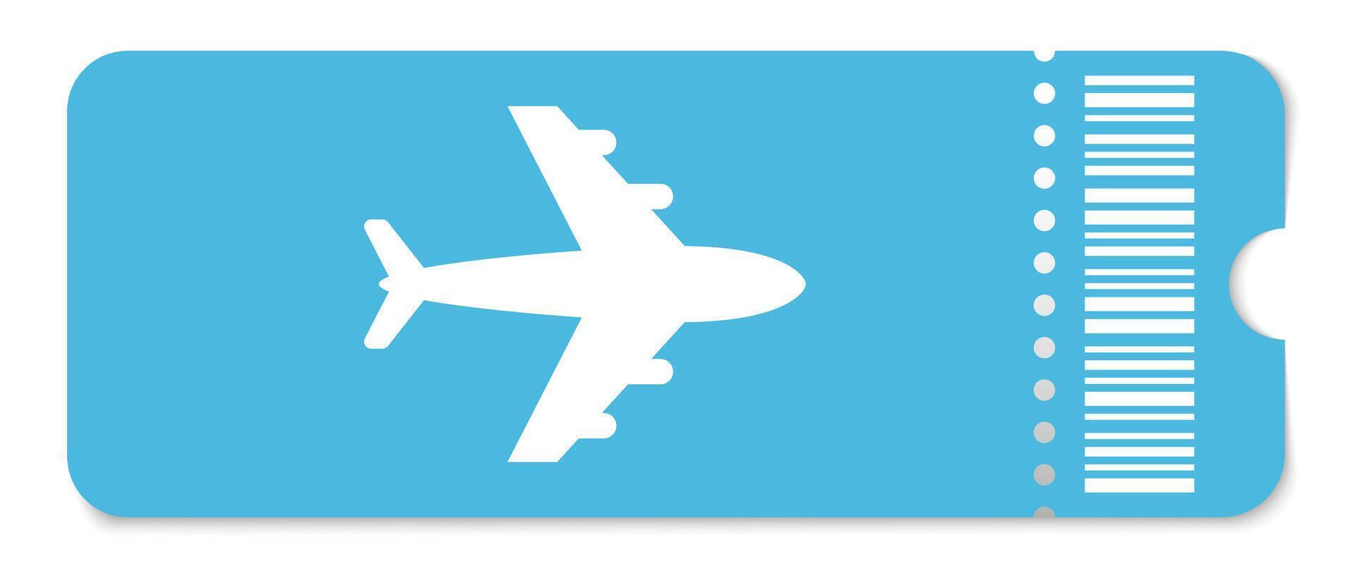 Plane ticket. Flight boarding pass. Airplane flight ticket vector