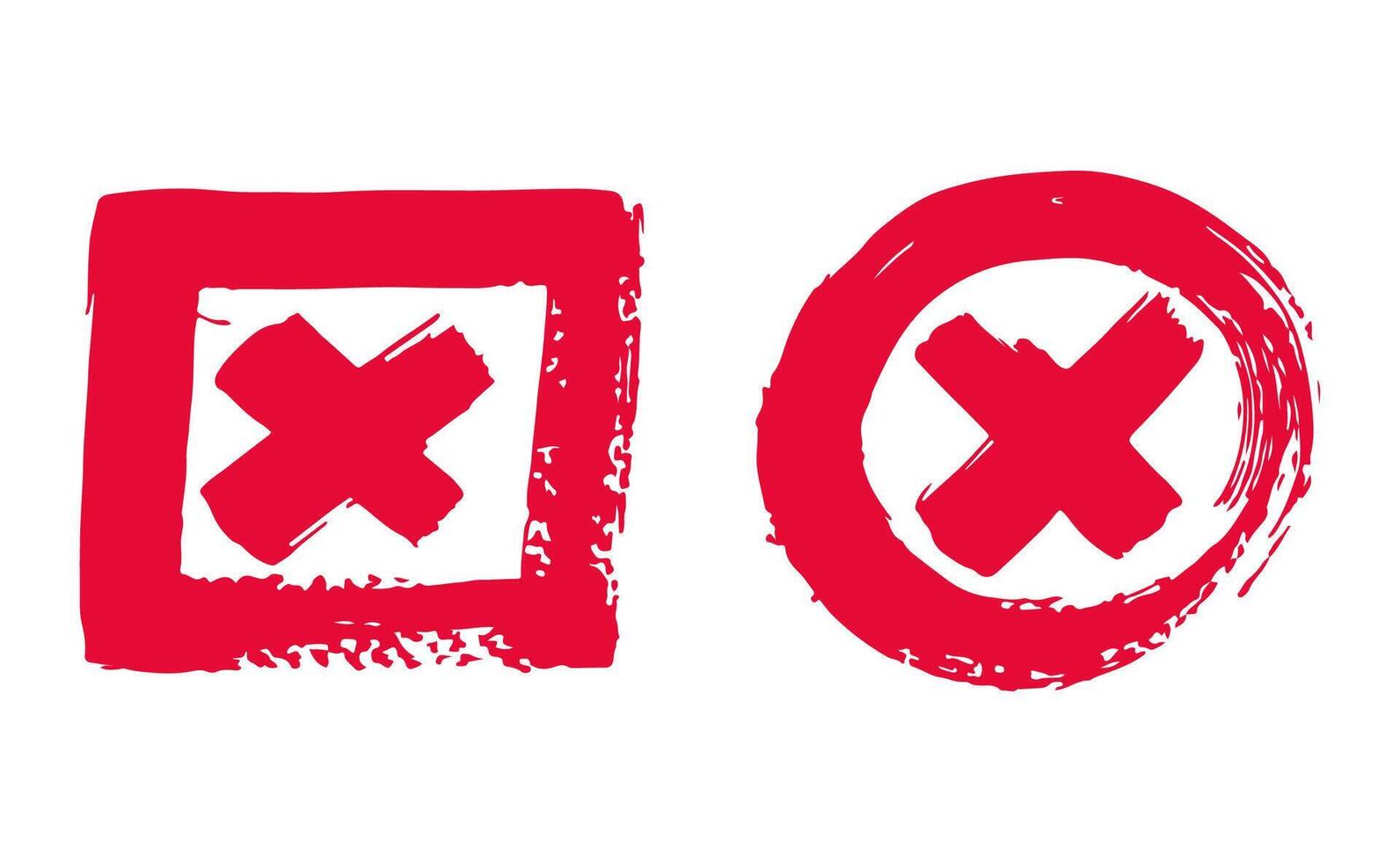 Cross-mark on a white background, illustration. vector
