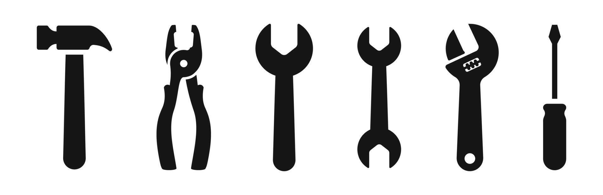 Tool icon set. Working tools. Instruments icons vector
