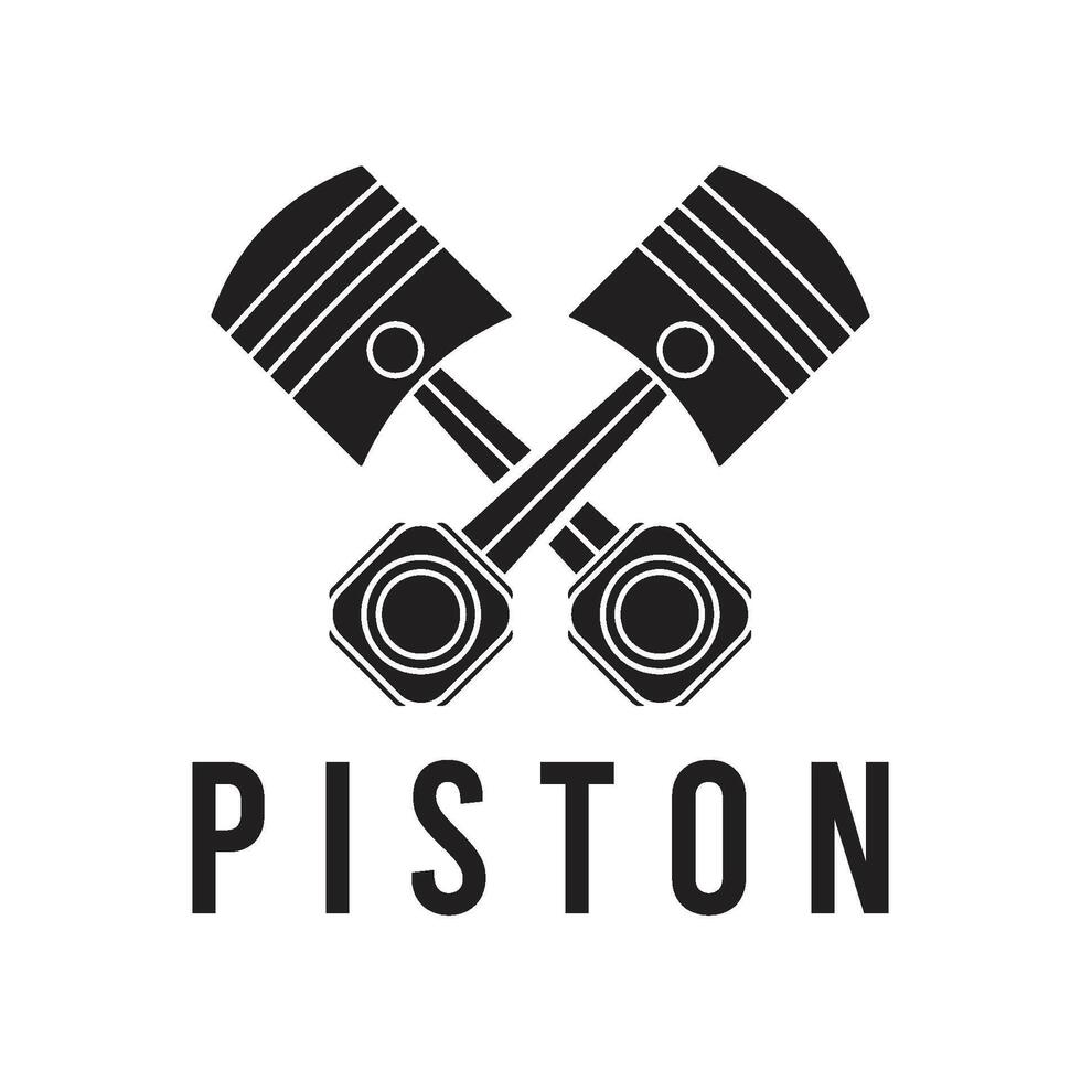 pistón icono logo vector