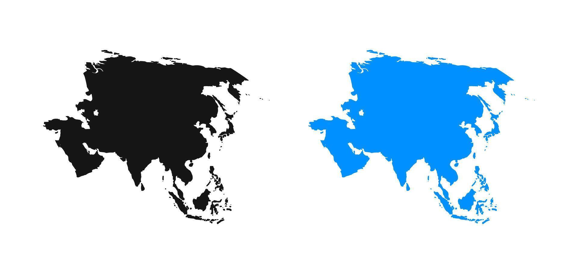 Asia continent. Asia Map. Asia shape vector