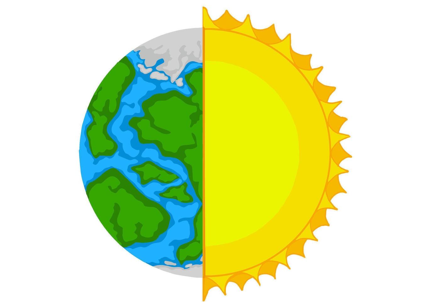 medio de tierra y medio de Dom vector