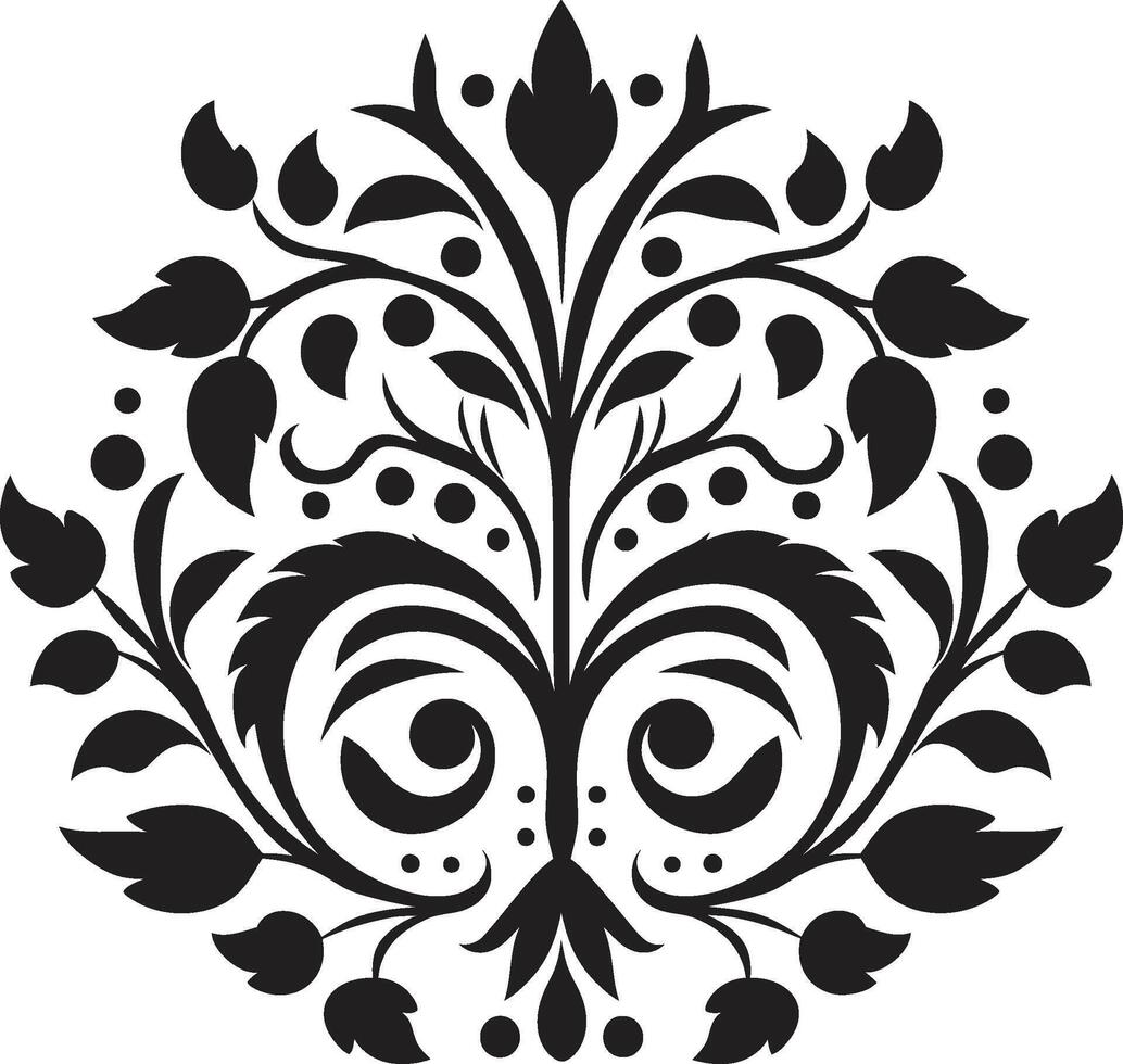Sophisticated Emblem Decorative Minimalist Grace Black Element vector