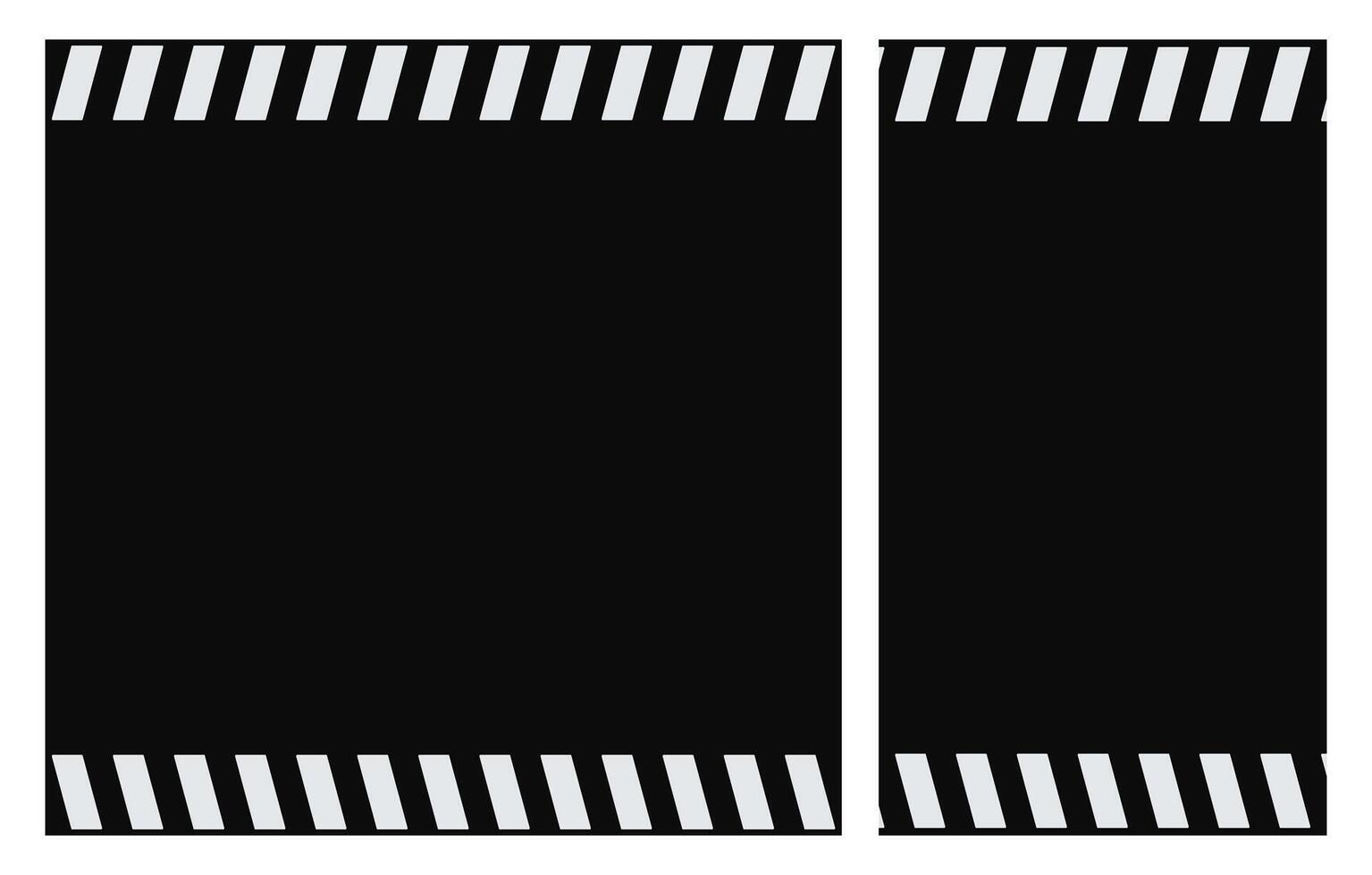 White Warning Lines with Copy Space on Black Background Posters Set for Safety, Construction, Attention Concepts. Square and Vertical Design Templates for Web, Print and Social Media vector