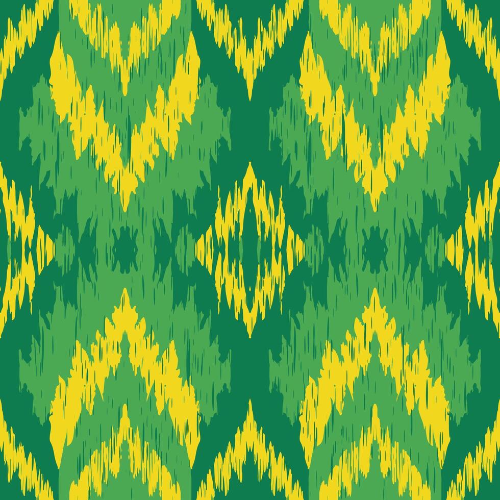 arte abstracto étnico ikat. patrón impecable en estilo tribal, bordado folclórico y mexicano. estampado de adornos de arte geométrico azteca.diseño para alfombras, papel pintado, ropa, envoltura, tela, cubierta, textil vector