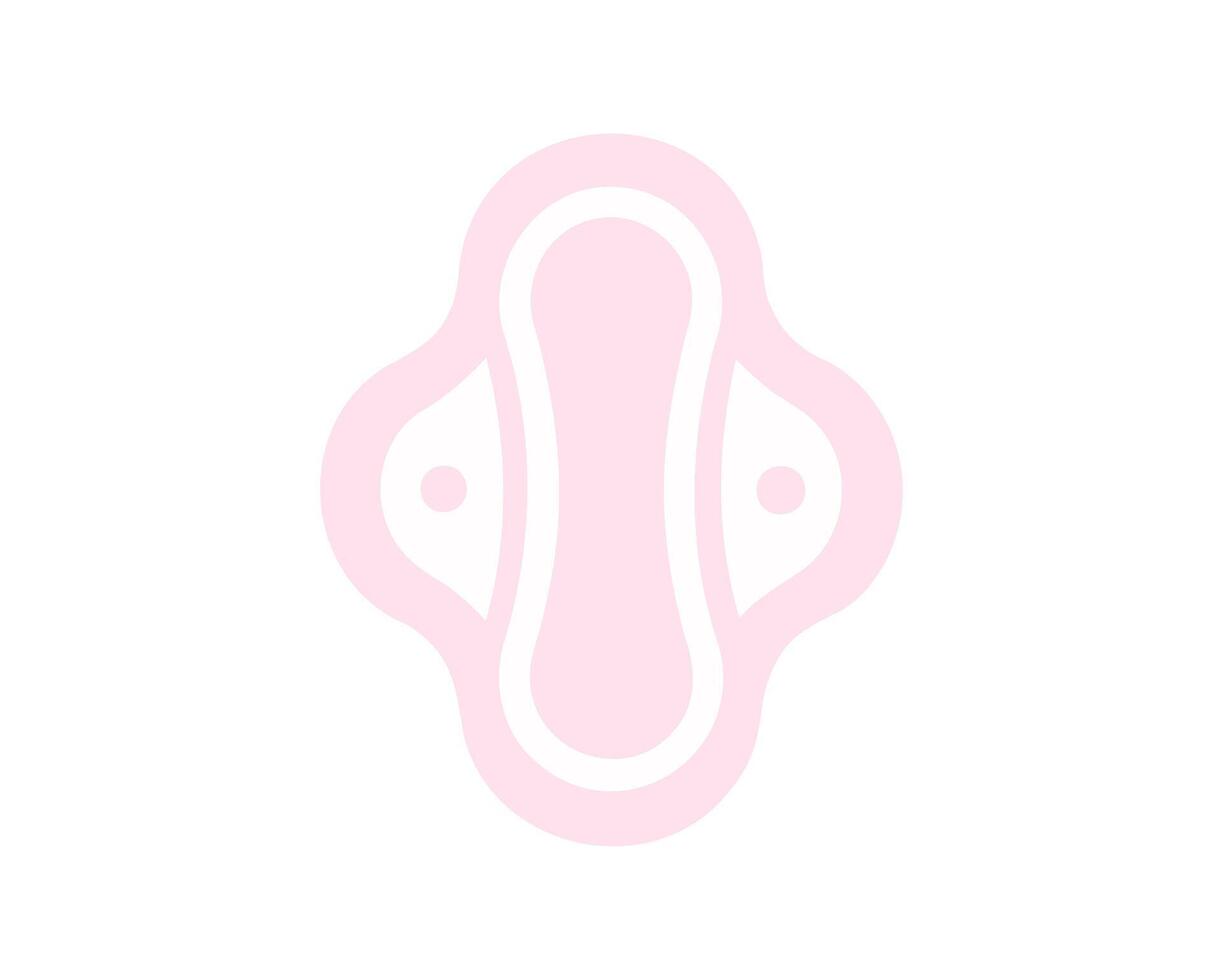 Set of sanitary pads with wings. Illustration of sanitary napkins. Feminine hygiene pads isolated on white background. Concept of menstrual care, personal hygiene. Design elements vector