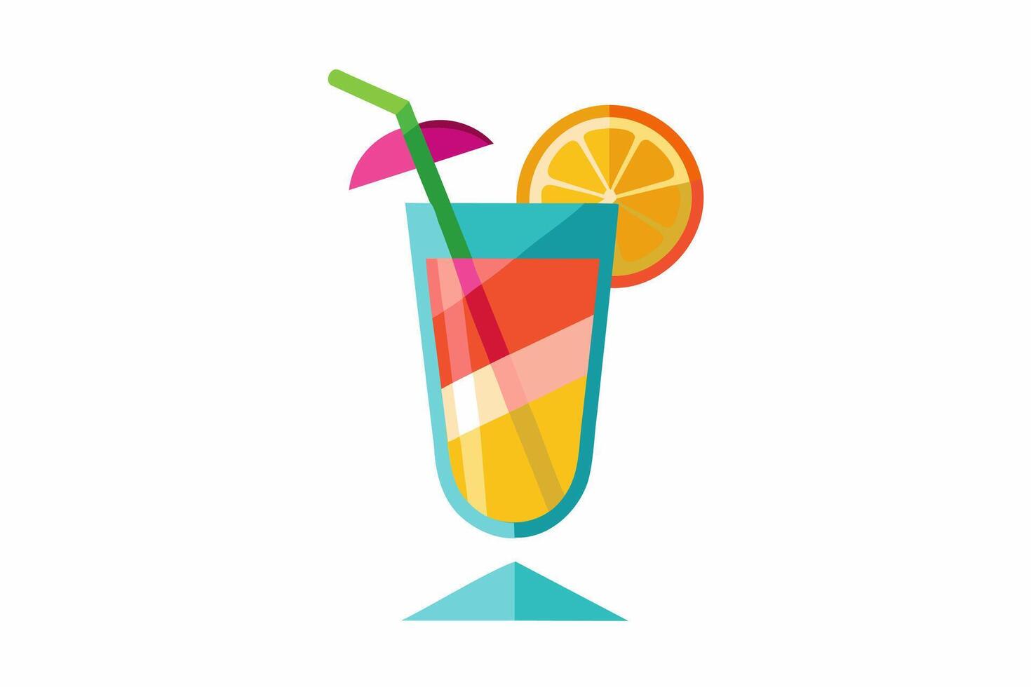 refrescante tropical cóctel aislado en blanco antecedentes. vibrante Fruta beber. concepto de verano bebidas, exótico bebidas, ocio. diseño elemento. impresión. gráfico ilustración. vector