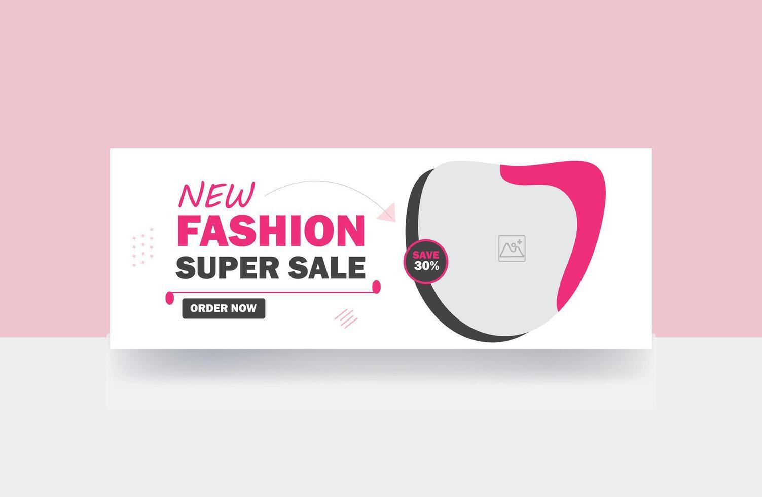 New fashion super sale cover banner cover template vector