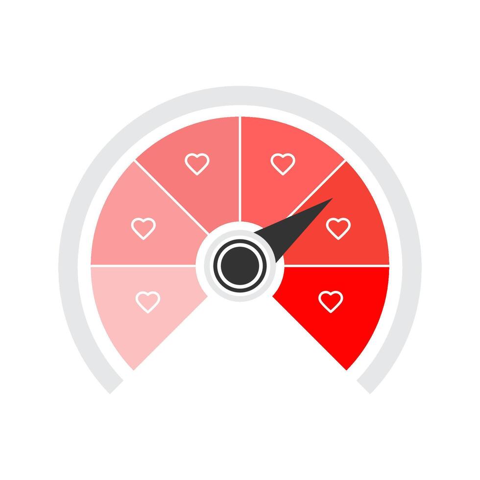 Love heart rating tester icon vector