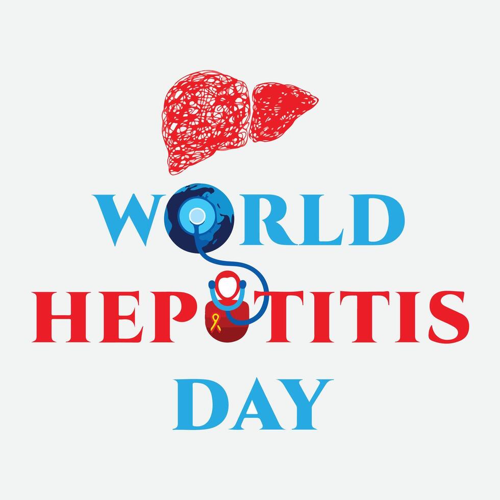 mundo hepatitis día modelo vector