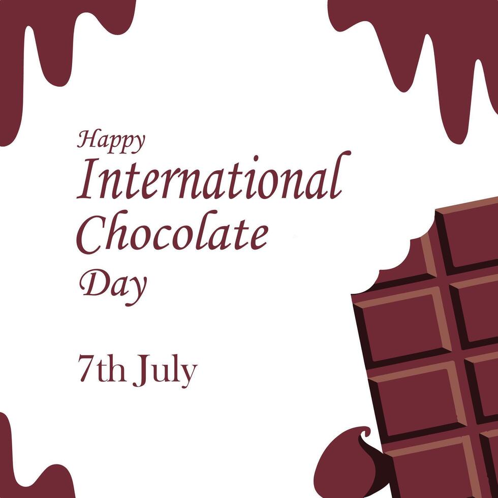 International Chocolate day template vector