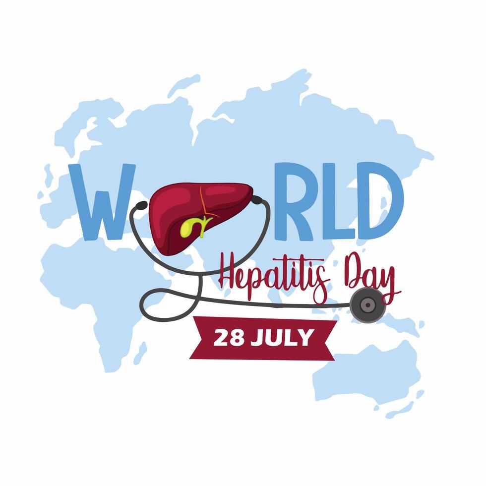world hepatitis day template vector