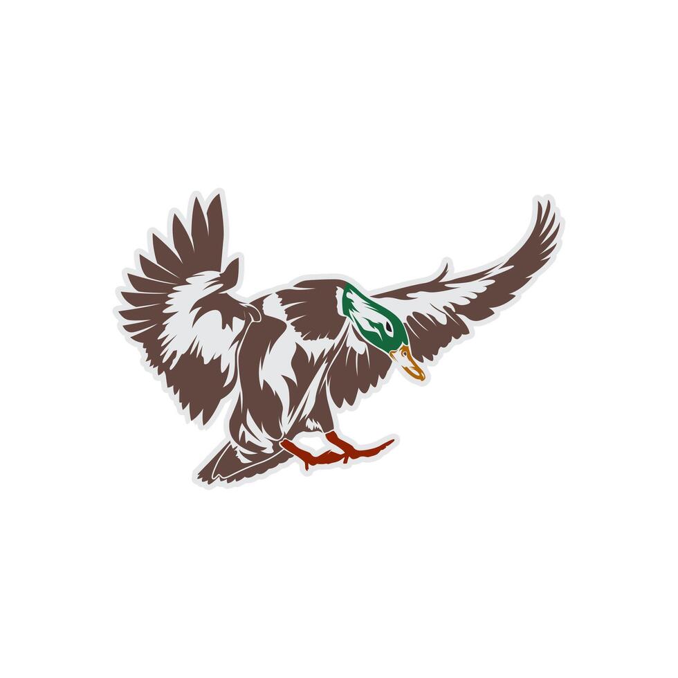 duck hunting illustration logo image t shirt vector